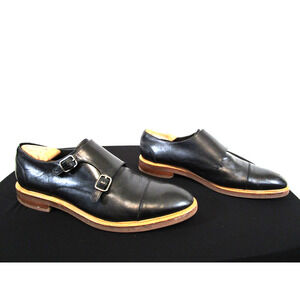 Gordon Rush Caden Black Leather Double Monk Strap Dress Shoes Men Sz 10.5